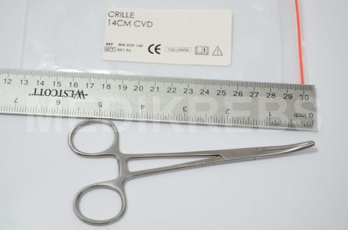 5 pcs Crille Forcep STRAIGHT &#034;KREBS&#034; 14 cm German Steel