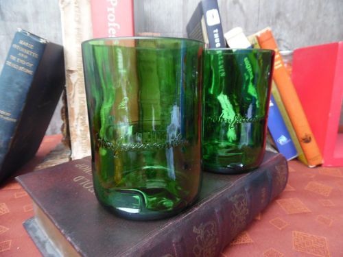 Jameson&#039;s Whiskey Bottle Upcycled Rocks Groomsman Mancave Bar Wedding SET OF 2