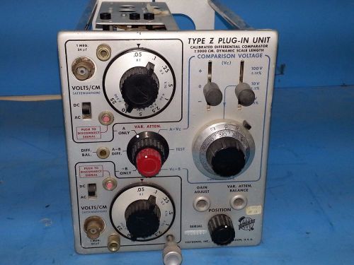 TEKTRONIX TYPE Z PLUG IN OSCILLOSCOPE CALIBRATED COMPARATOR 500 SERIES SCOPES