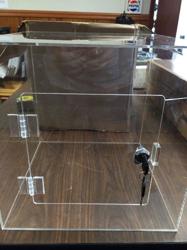 Large Clear Acrylic Donation/ballot Box 12x12x12