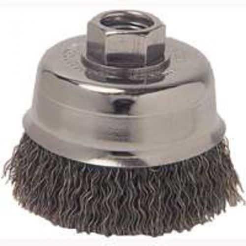 Coarse Crimped Wire Cup Brush, 6&#034; Dia X 5/8-11, 0.02&#034; Wire, Carbon Steel 36037