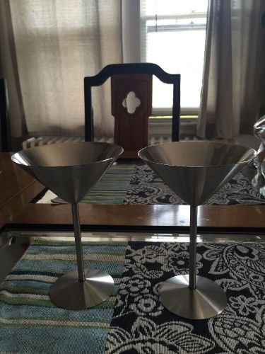 7oz. Stainless Steel Crisp Martini Glass Lot 2