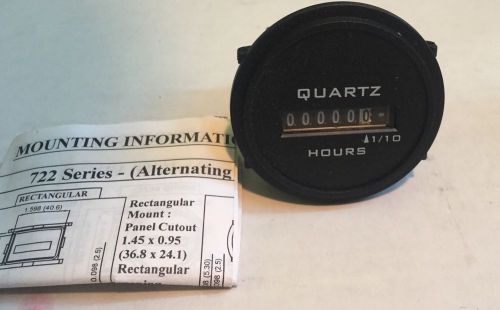 REDINGTON Hour Meter, 2.80&#034; Face Diameter, 6 Digits, 120 to 240VAC