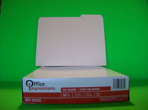 NEW OFFICE IMPRESSIONS 100CT MANILA FILE FOLDERS