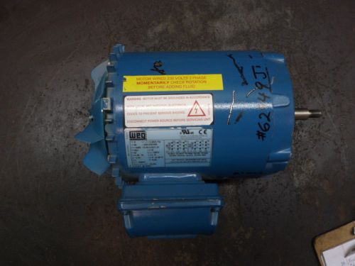 WEG 1 HP MOTOR #62956J FR:56J VOLT:208-230/460 RPM:3480 PH:3 DAMAGED NEW