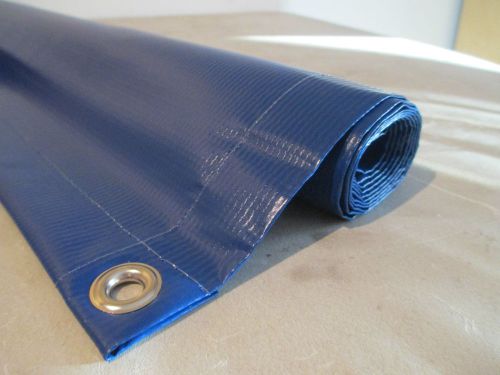 New 45&#034; x 4&#039; blank BLUE 18 oz vinyl sign banner, nickel grommets, Blockout