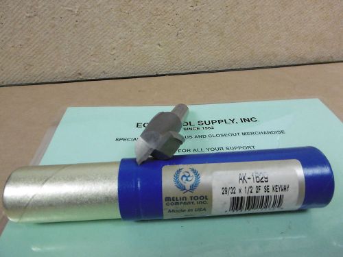 HIGH SPEED END MILL 29/32&#034;DIAx1/2&#034;SH KEYWAY TOLERANCE 2FLUTE MELIN USA NEW$9.15