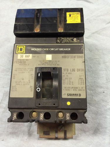 SQUARE D FA34030 I-LINE CIRCUIT BREAKER 30 AMP 3 POLE 480 VOLT SERIES 2