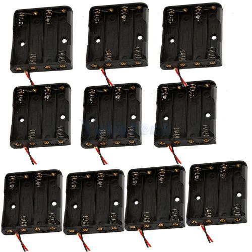 10pcs new aaa battery 6v clip type for holder box case black for sale