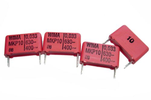 Wima MKP10 Metalized Polypropylene Film Caps .033uf / 630v, x 4pcs. Audio