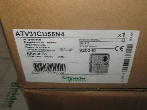 Schneider ATV31CU55N4, AC Variable Frequency Drive, VFD, 5HP, 380-500V, New