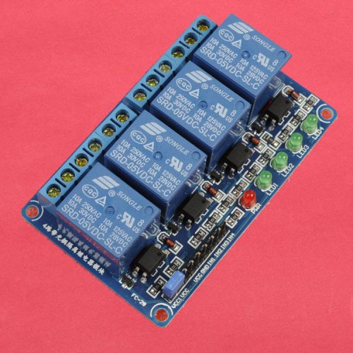 5V 4-Channel Relay Module with Optocoupler High Level Triger for Arduino