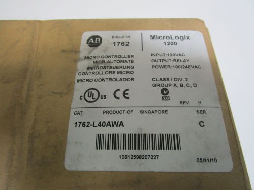 ALLEN BRADLEY MICRO CONTROLLER 1762-L40AWA SER. C *NEW IN BOX*