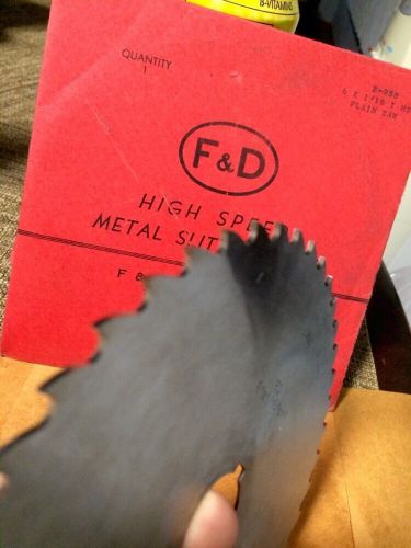 F &amp; D 6&#034; X 1/16&#034; X 1&#034; HS STAG. PLAIN SAW