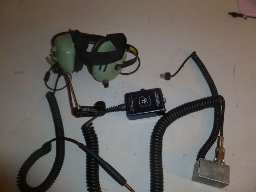 David Clark H3341 Two Way Radio Headset w C3002 Adapter c