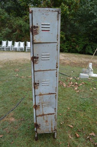 Vintage Locker 5 Vented Compartments Raised on Legs