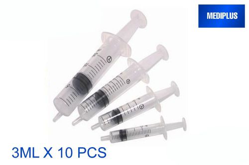 Package of 10 * Sterile Disposable Syringes 3ml EXP DATE: 03.20 NEW!