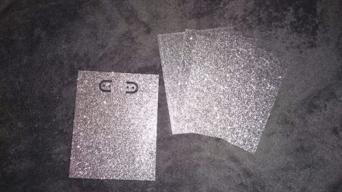 NEW Handmade Earring jewelry display card, asst sizes, 38 pcs, Silver Glitter