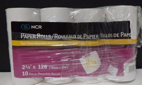 New 8  NCR Cash Register/Adding Machine Paper Rolls- 2-3/4&#034;x128&#039;