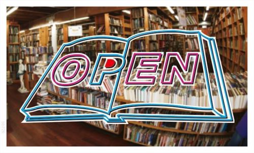 bb726 OPEN Book Store Shop Banner Sign