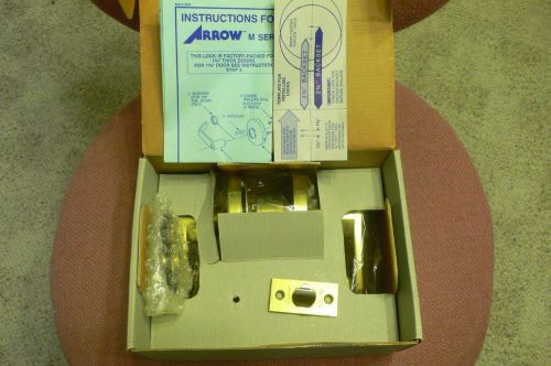 Lockset arrow storeroom lever style ic polished brass nib for sale