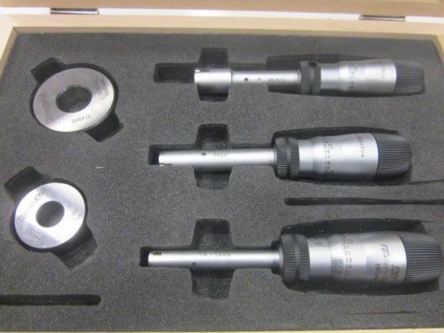 FOWLER-BOWERS DIGITAL ELECTRONIC INTERNAL MICROMETER SET .375&#034; - .750&#034;  USED