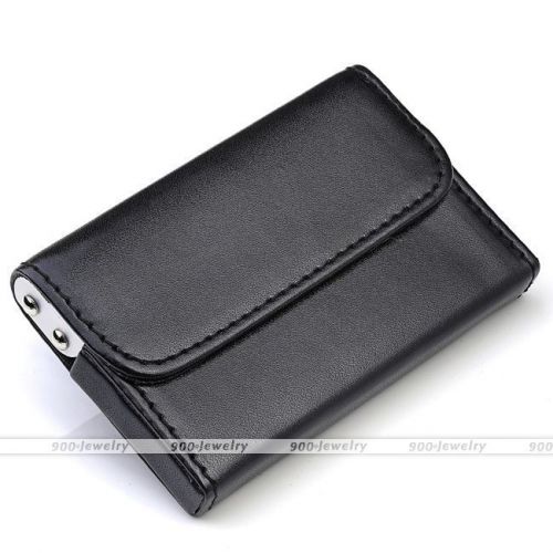 Vogue Aluminium Pocket Business Name Credit ID Cards Case Box Holders Black