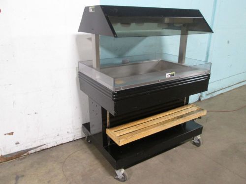 &#034;B K I - MM4&#034; H.D. COMMERCIAL LIGHTED HOT FOOD MERCHANDISER ISLAND ON CASTERS