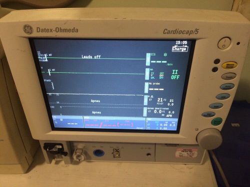 Datex Ohmeda Cardiocap 5 Anethesia Patient Monitor- bp, spo2, Co2