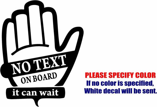 No Text On Board Decal Sticker JDM Funny Vinyl Car Window Bumper Wall Laptop 7&#034;