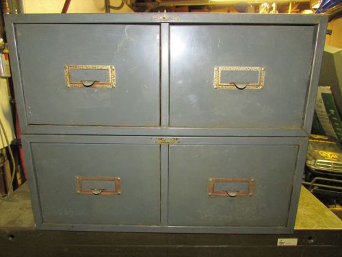 2 Vintage ASCO Steelmaster Card Cabinets