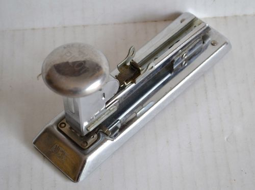 Vintage 1938 ACE PILOT STAPLER # 402 Industrial Style Mid Century Chrome