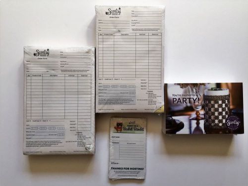 Scentsy Order Forms (2), Pkg Party Invitations, Basket Bandit Slips ALL UNOPENED