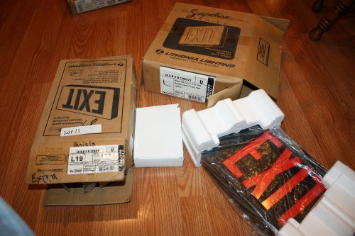 NIB EXIT LIGHT SIGN LITHONIA LIGHTING 120/277V 283240 LED DIE CAST RED LIGHT