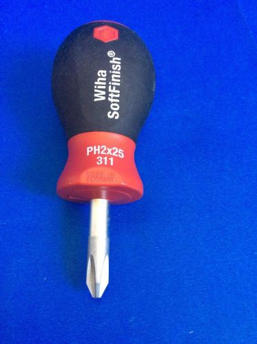 Wiha 31140 Stubby Phillips Screwdriver w/ SoftFinish Handle - Germany -Box of 10