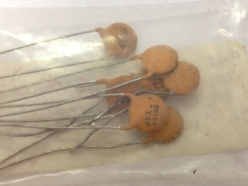 7 x 1500 pf 500V ceramic disc capacitors - NEW