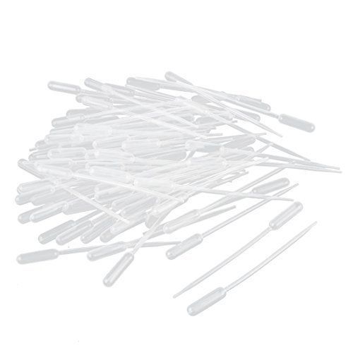 100 pcs clear plastic fine tip liquids pipetting pipette 0.5ml new for sale