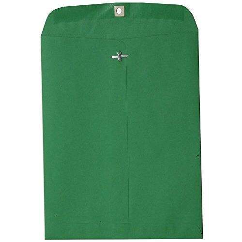 Jam paper? open end catalog clasp paper envelope - 10 x 13 in - christmas green for sale
