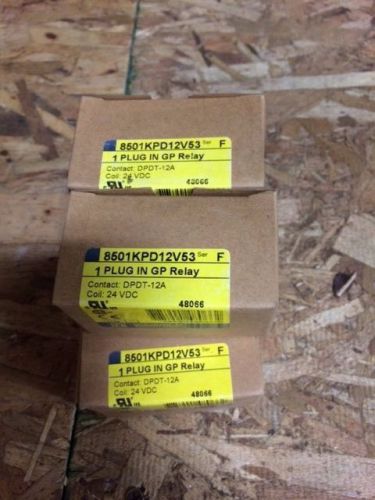 SQUARE D 8501KPD12V53 24V RELAY DPDT SERIES D (A-27)