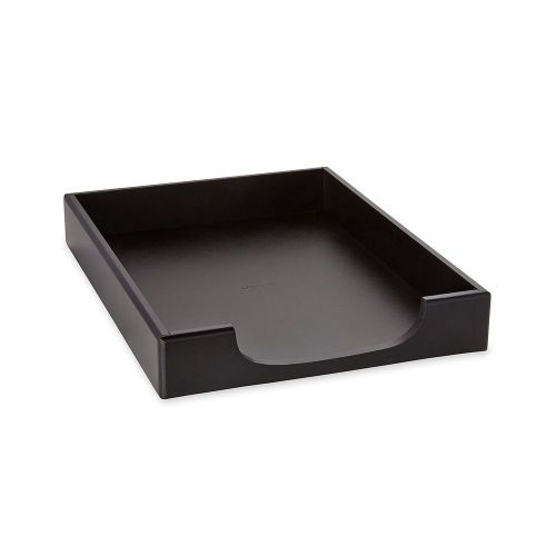 Rolodex Wood Tones Collection Front-Load Letter Tray Letter-Size Black (62523)