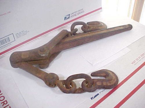 Vtg dixie lever type load chain binder 1/4&#034; - 3/8&#034;  proof tested 19000 lbs usa for sale