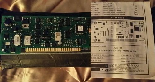 EST EDWARDS ZAS-1S ADDRESSABLE ANALOG INTERFACE CARD REV 2.1 FIRE ALARM