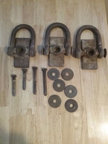 LOT OF 3 INDUSTRIAL CONCRETE/MASONRY  SLAB/BLOCK HOIST/PULLS &amp; MISC. HARDWARE