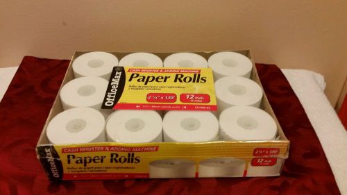 2.25&#034; x  130&#039; Paper roll for calculator / adding machine cash register Qua.12 ea