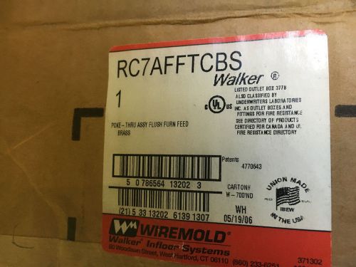 WIREMOLD RC7AFFTCBS NIB POKE THRU BOX FURNITURE FEED BRASS SEE PICS SHELF &#034;C&#034;