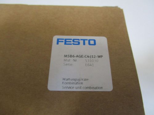 FESTO 531030 FILTER/REGULATOR COMBINATION UNIT MSB6-AGE:C4:J12-WP *NEW IN BOX*