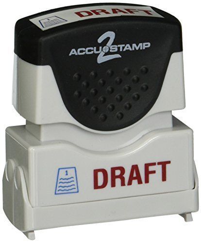 Accustamp accustamp message stamp with micro ban protection, draft, pre-ink, red for sale