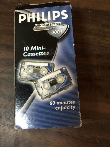 10-Pack Philips Mini Cassettes Executive 60 Minute Recording Tapes