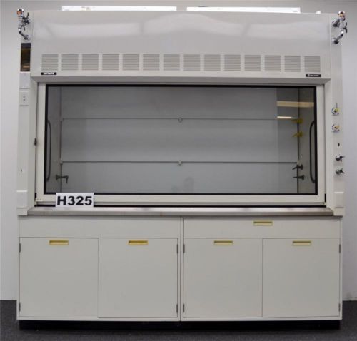 8&#039; fisher hamilton safeaire laboratory fume hood w/ base cabinets for sale