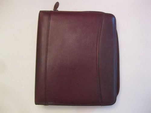 Franklin Covey Planner Binder - Leather - Classic Size - Zipper - Vintage Used